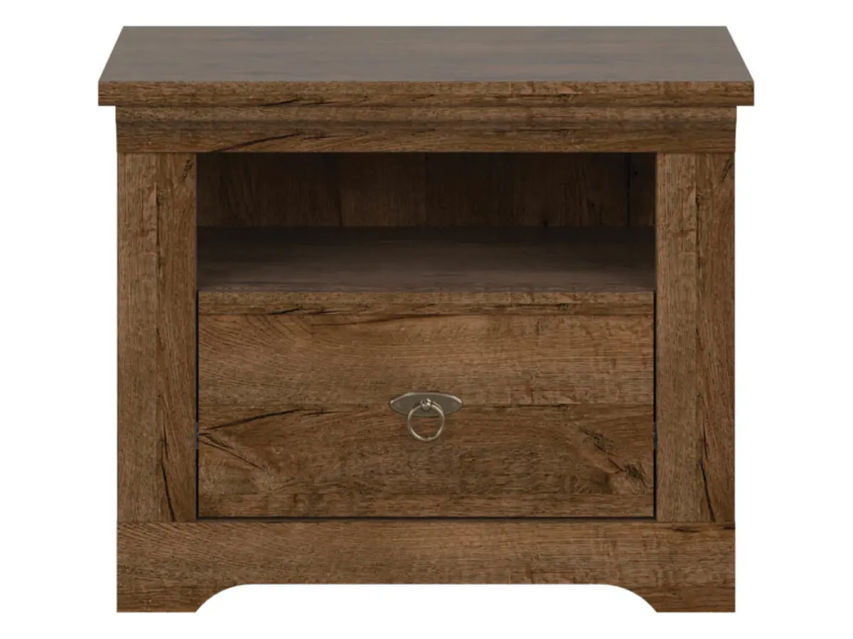 Mesita de noche Patras 58 cm con cajón roble april