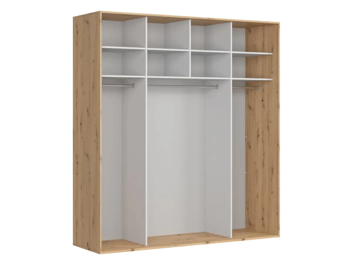 Armario de puertas correderas Flex 220 cm roble artisan/cachemira