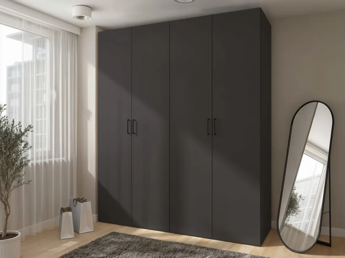 Armario modular Flex 200 cm con 4 puertas grafito