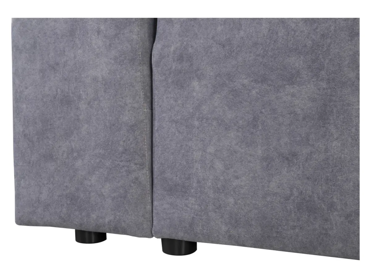 Sofá de tres plazas Royal IV convertible con arcón gris oscuro