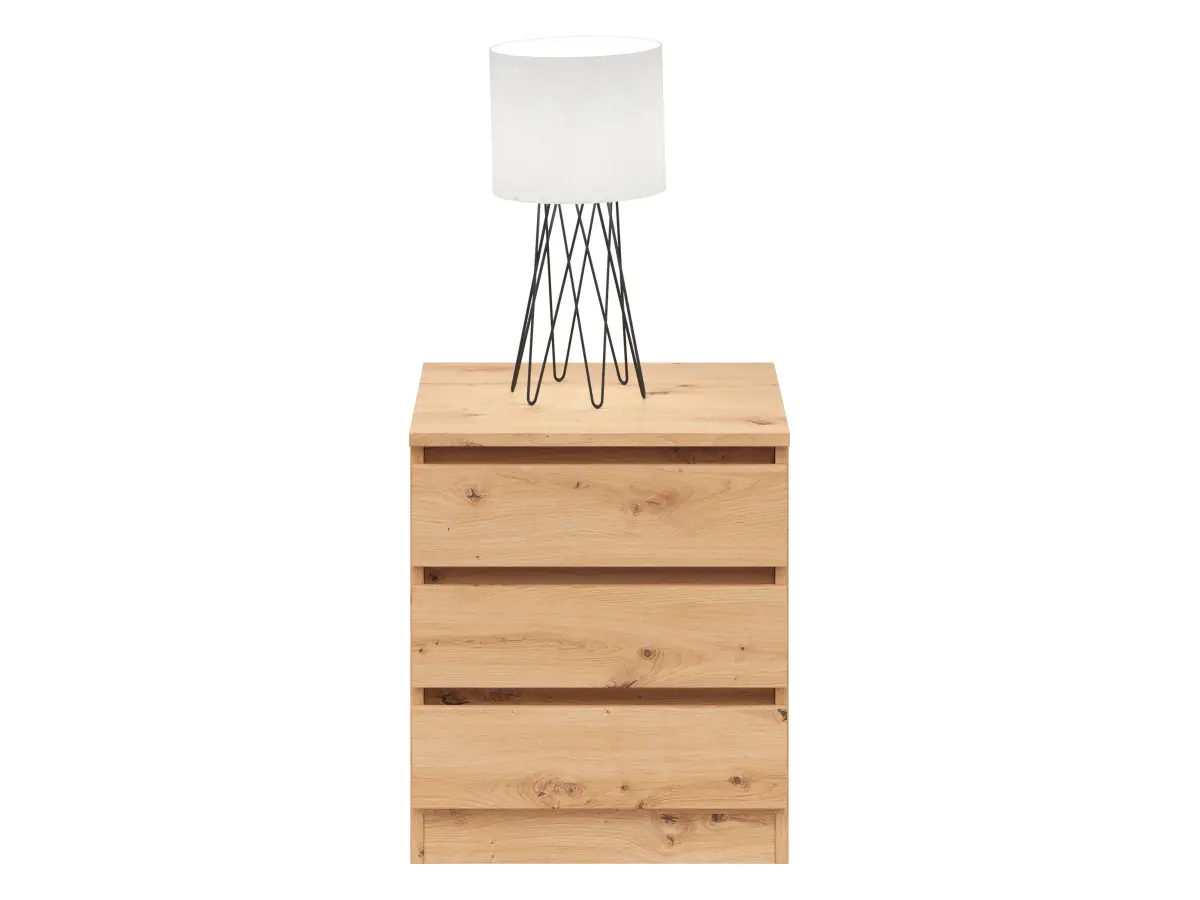 Szafka nocna Saturn 45 cm z 3 szufladami dąb artisan