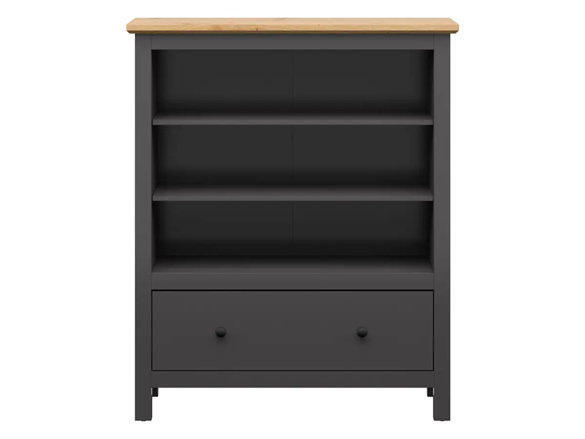 Estantería Hesen 101 cm con cajón y 3 estantes grafito