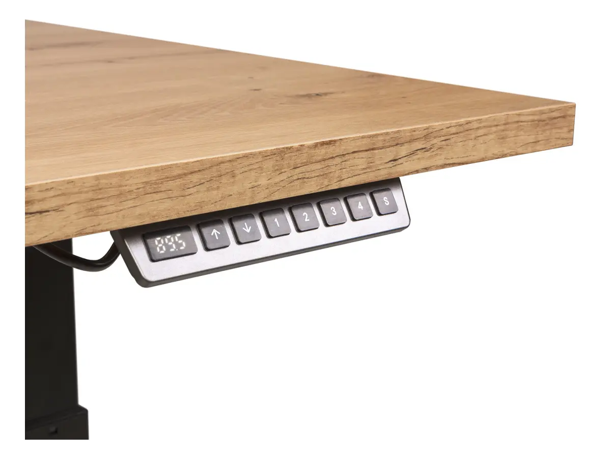 Escritorio de esquina con regulación eléctrica Space Office 160 cm derecho roble artisan