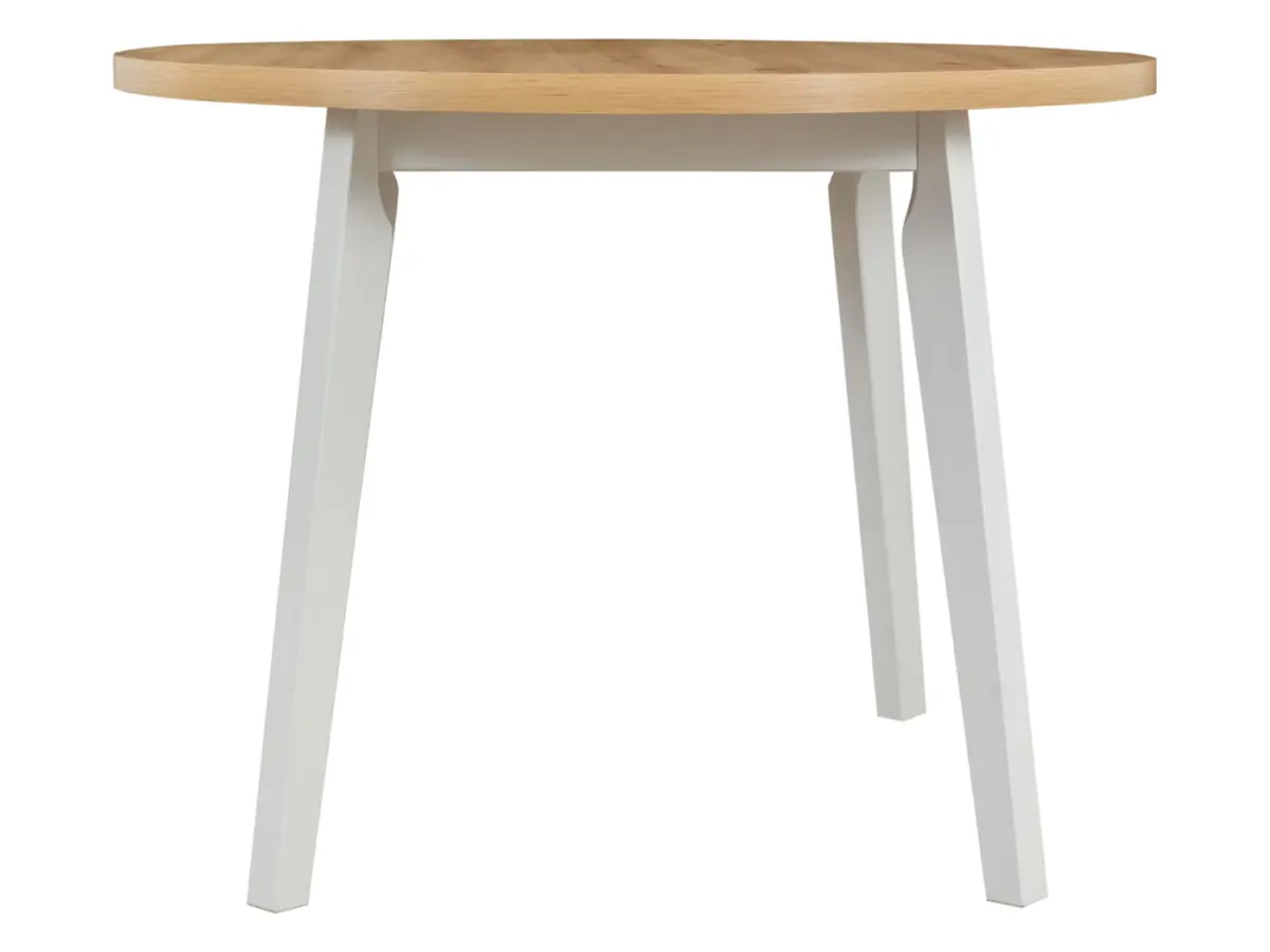 Mesa redonda no extensible Brenox 100 roble artisan/blanco