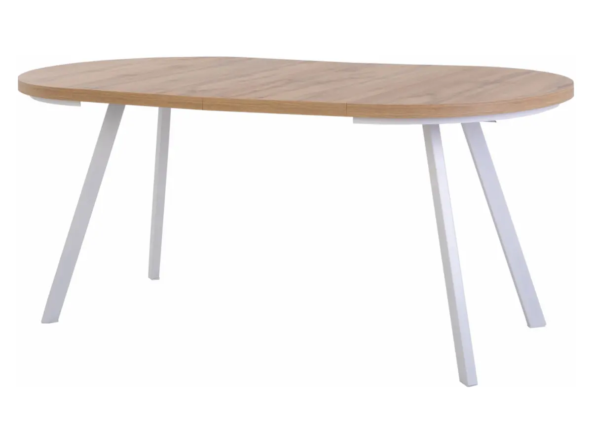 Mesa extensible Pares roble wotan/blanco 90-180x90