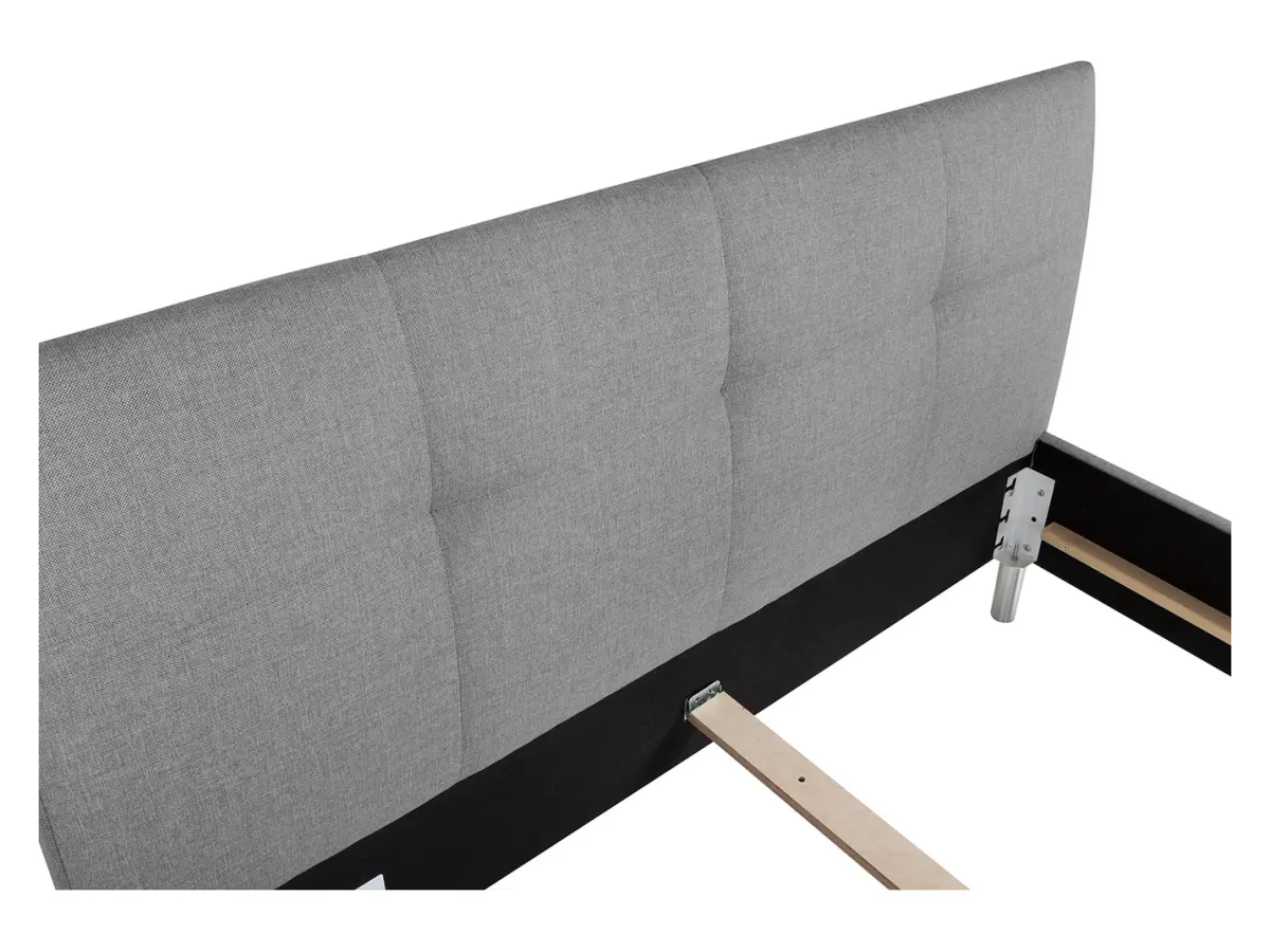 Cama tapizada Mala gris 160x200