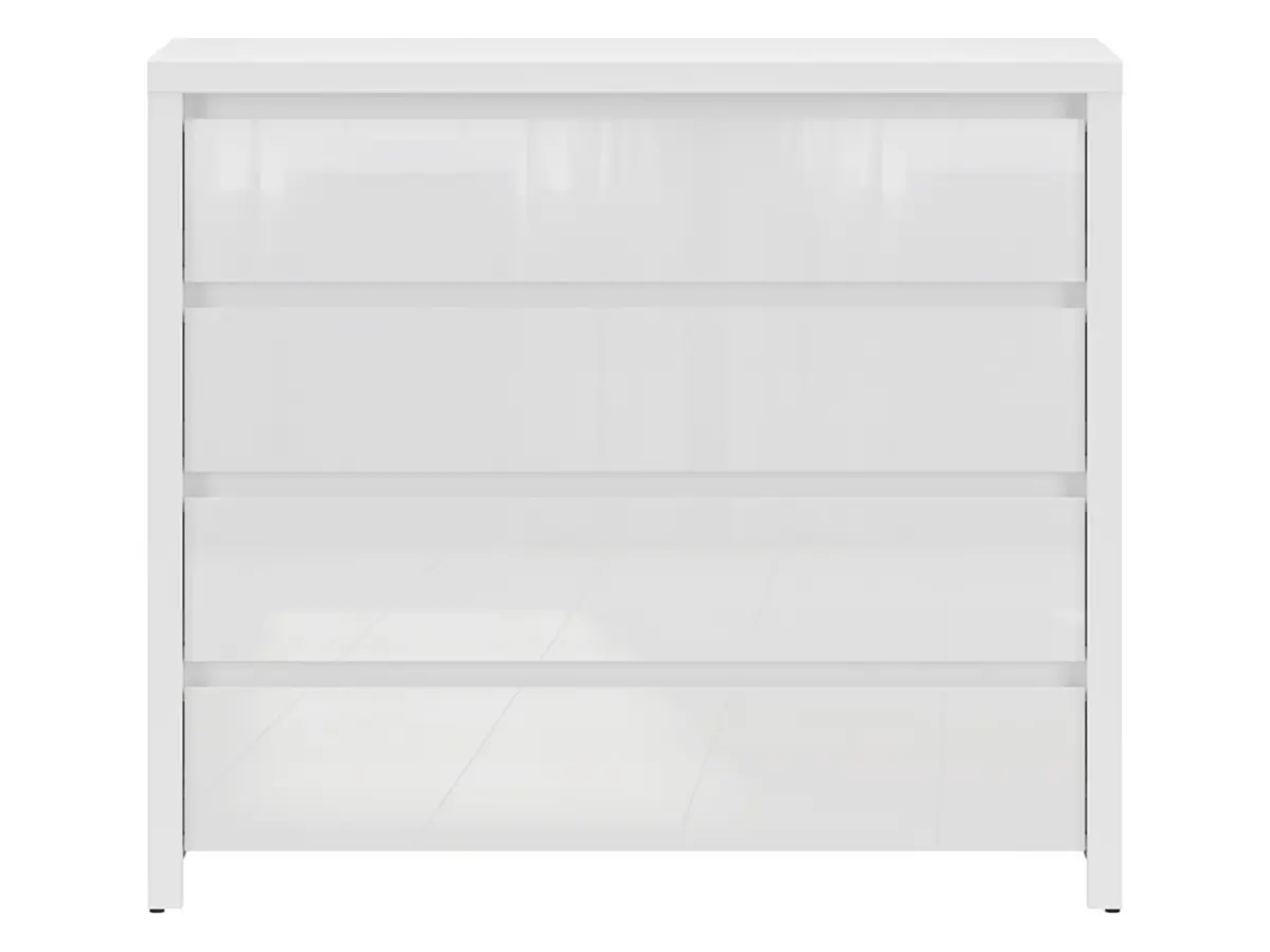 Cómoda Larios 105 cm con 4 cajones blanco brillo