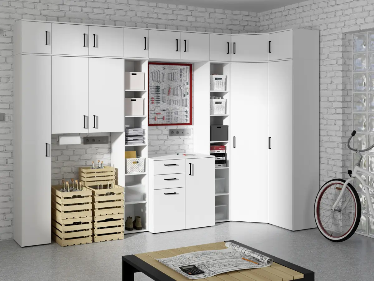 Komoda MultiDo 120 cm z 3 drzwiami i 2 szufladami atelier jasny