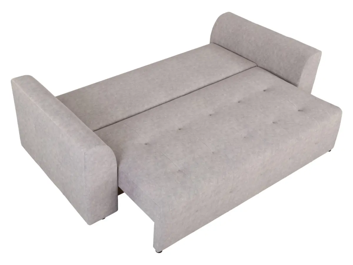 Sofá de tres plazas Royal IV plegable con arcón taupe