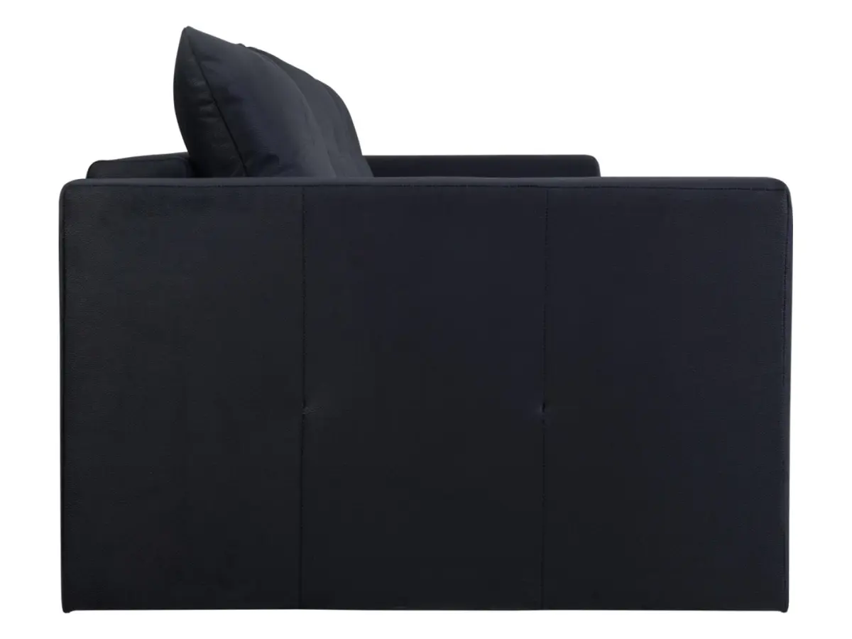 Sofá de tres plazas Royal IV convertible con arcón negro