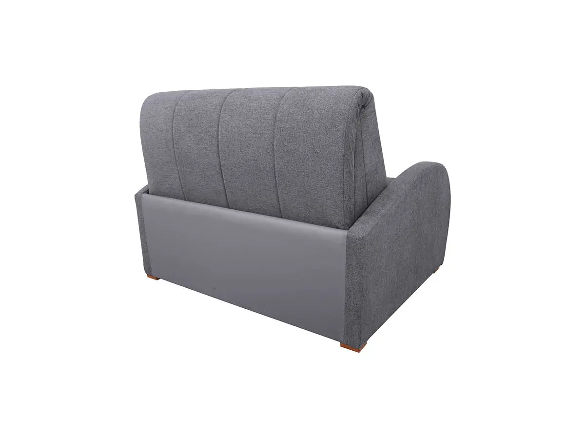 Sofá de dos plazas con función de cama y arcón POLI gris