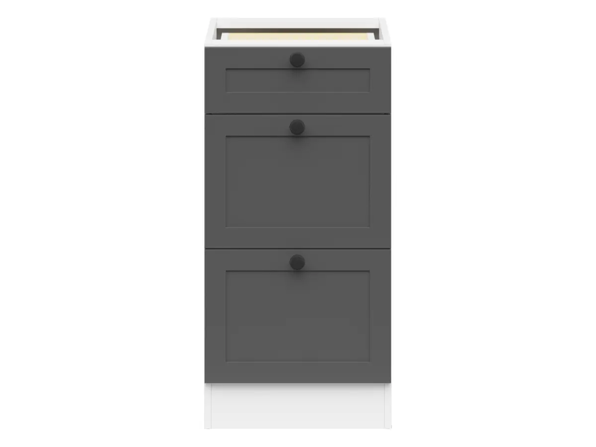 Armario de cocina bajo Junona Line 40 cm con cajones grafito