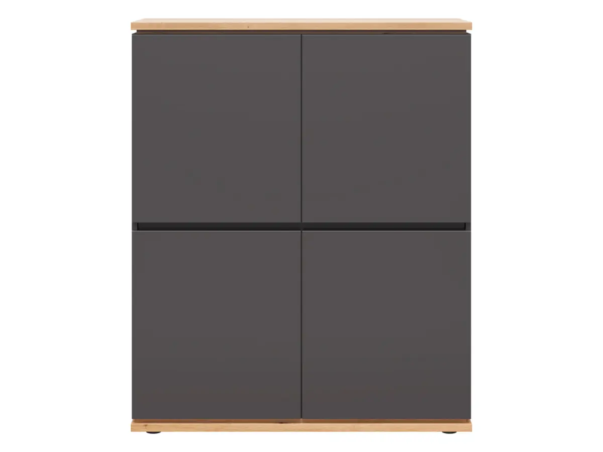 Armario Yamael 100 cm con 4 puertas grafito