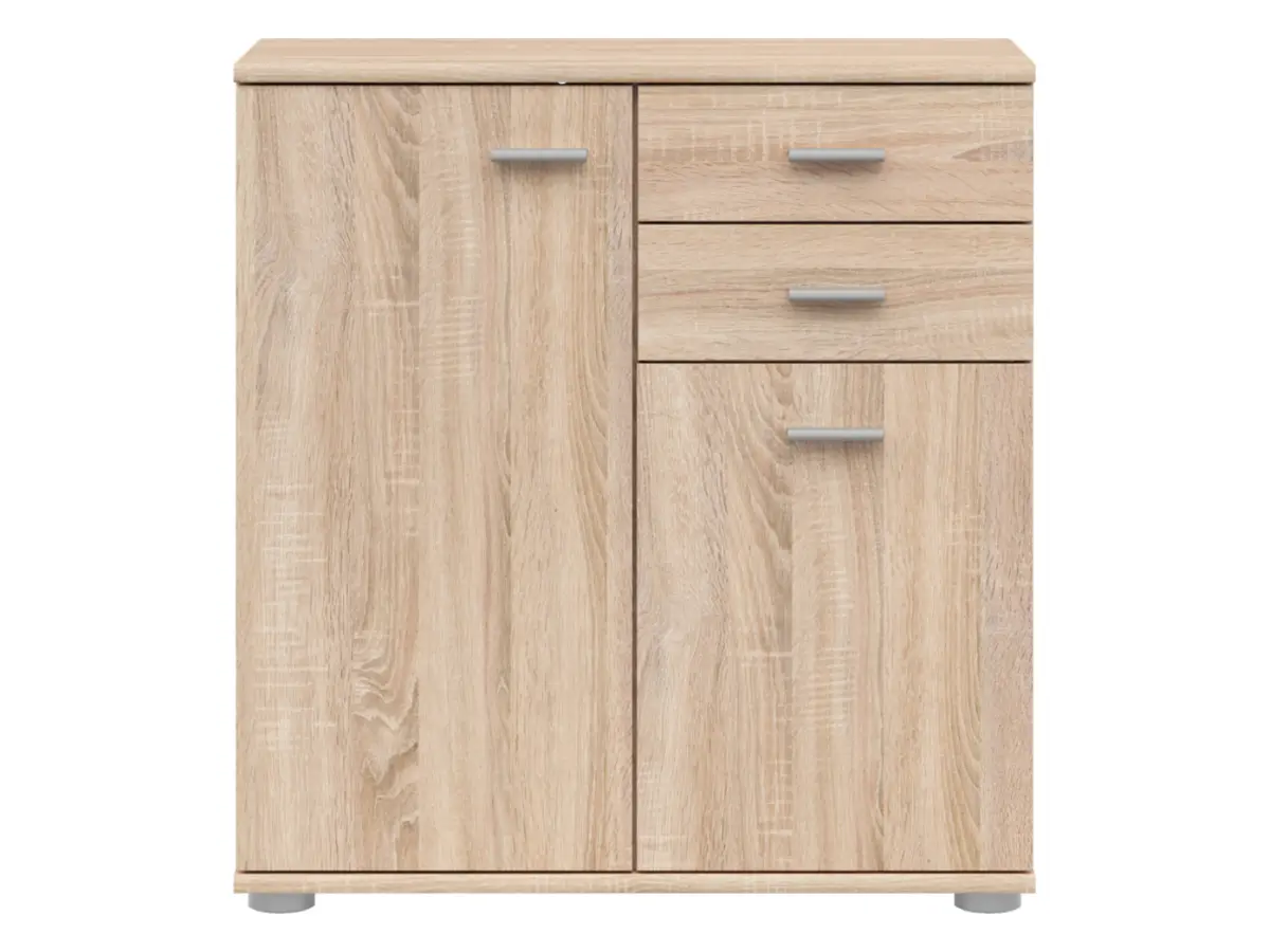 Cómoda Noeda 71 cm con 2 puertas y 2 cajones roble sonoma