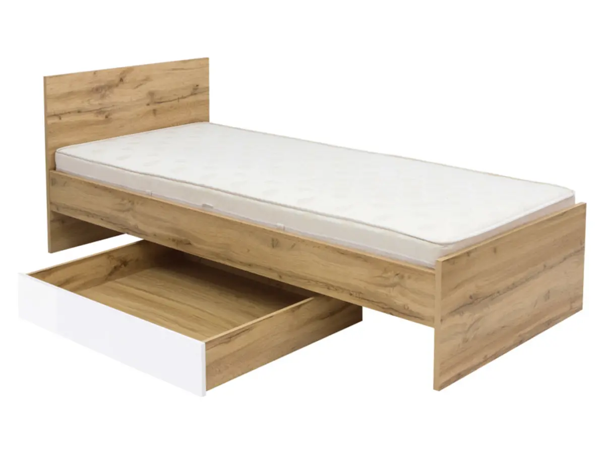 Cama Zele 90x200 roble wotan
