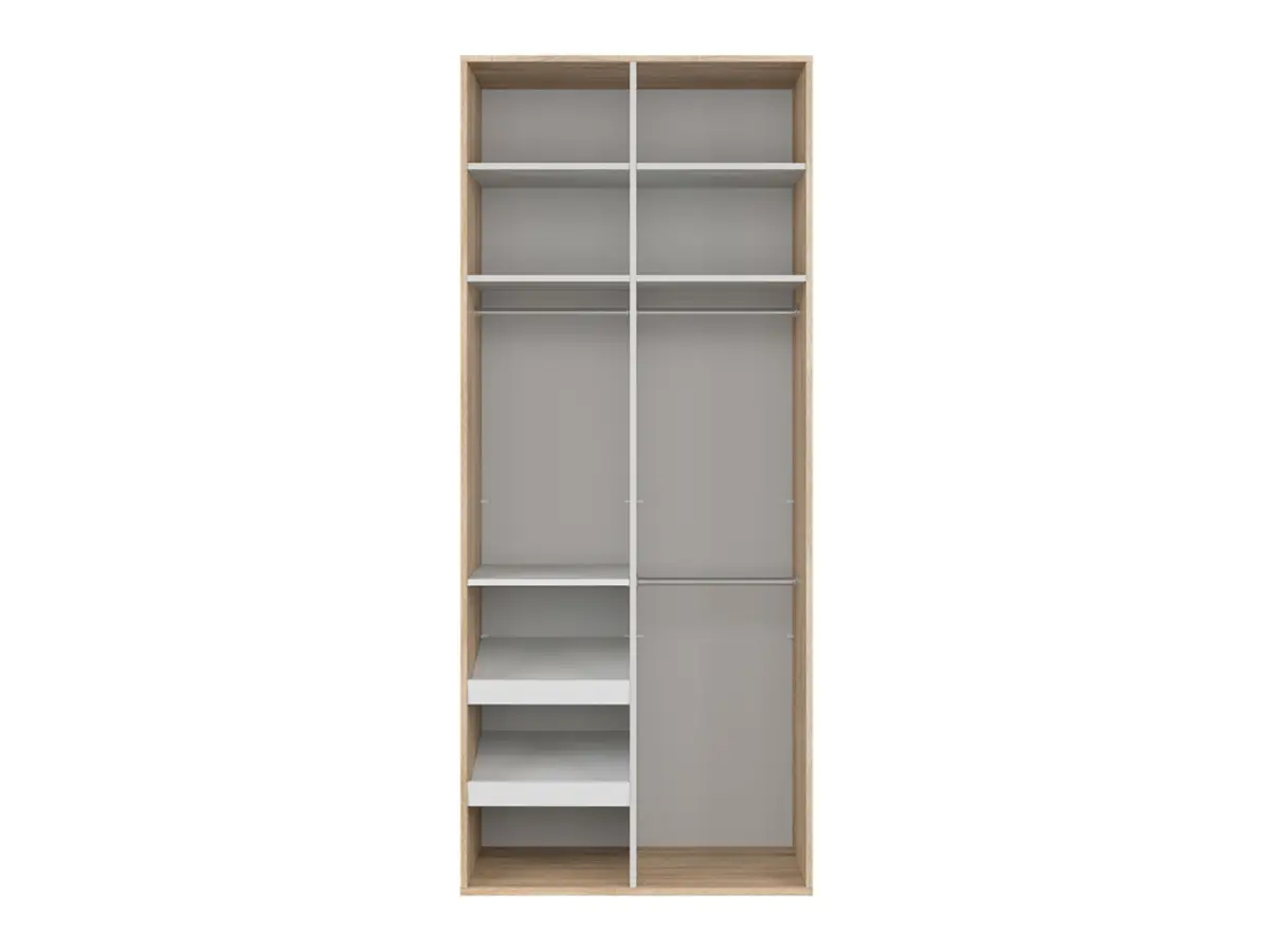 Armario de dos puertas Flex 100 cm blanco brillo