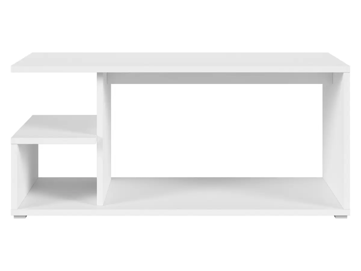 Mesa de centro Gato 100x50 con estante blanco alpino