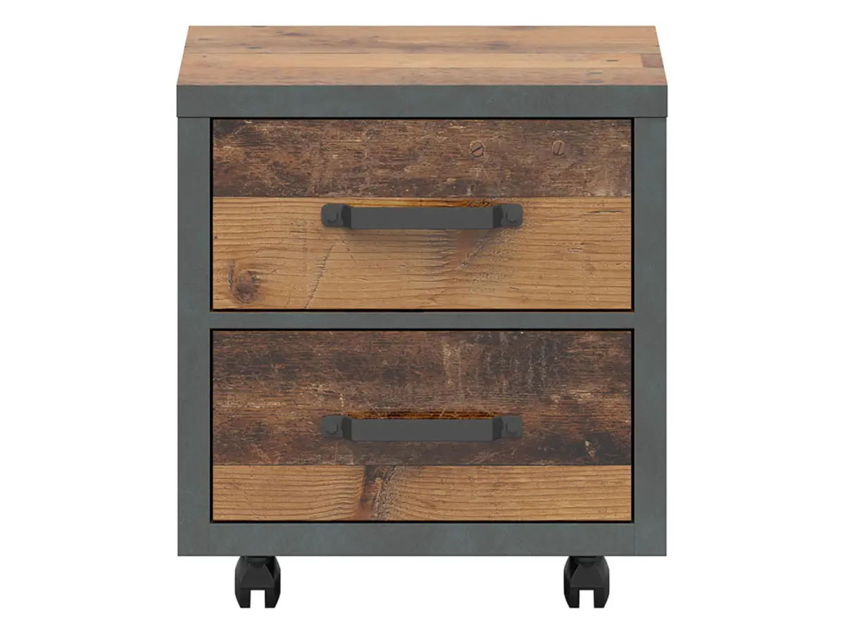 Cajonera Weston 46 cm con 2 cajones pino old style