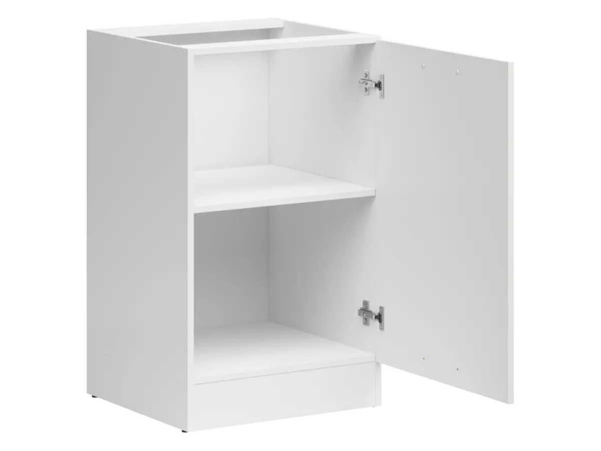 Mueble bajo de cocina Junona Line 50 cm derecho brillo tiza