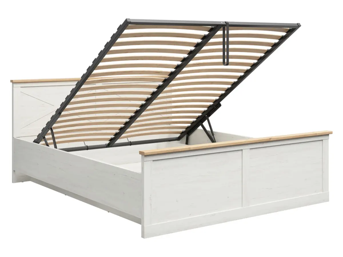 Cama Frija 180x200 con somier y arcón pino andersen blanco