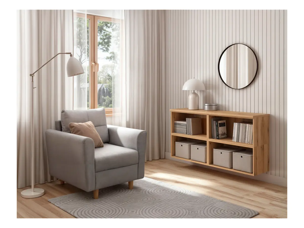 Estantería System 64 con estante roble coast evoke