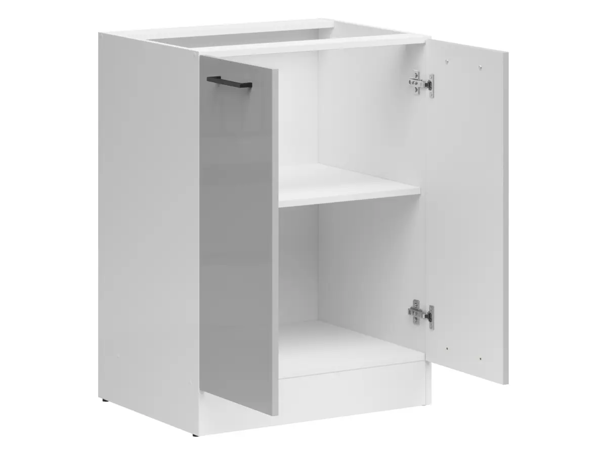 Armario de cocina inferior Junona Line 60 cm gris claro brillo