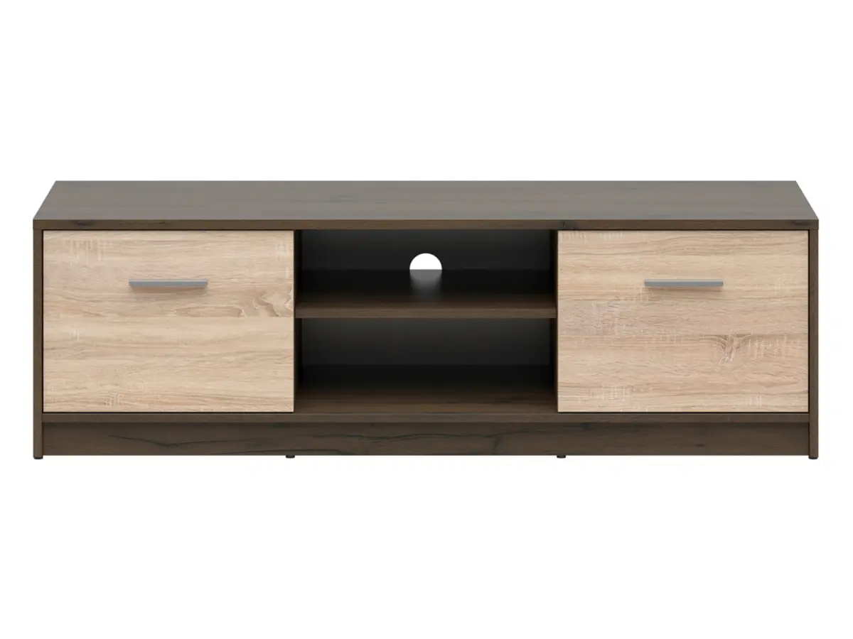 Mueble TV Nepo Plus 138 cm con 2 puertas y estante roble noble/roble sonoma