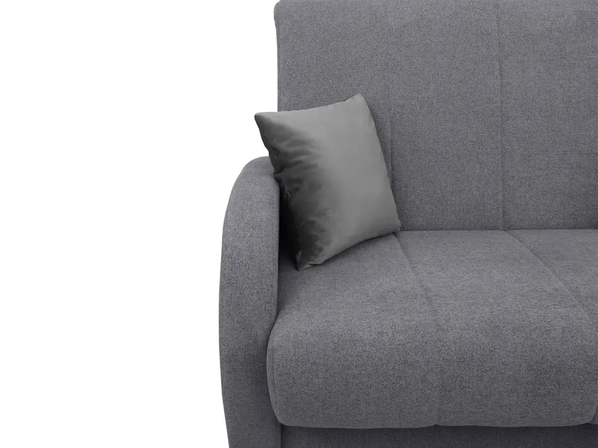 Sofá de dos plazas con función de cama y arcón POLI gris