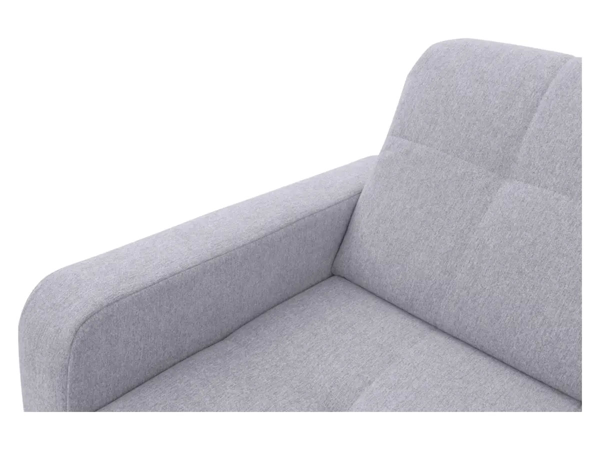 Sofá rinconera derecho Lars con función cama y arcón gris
