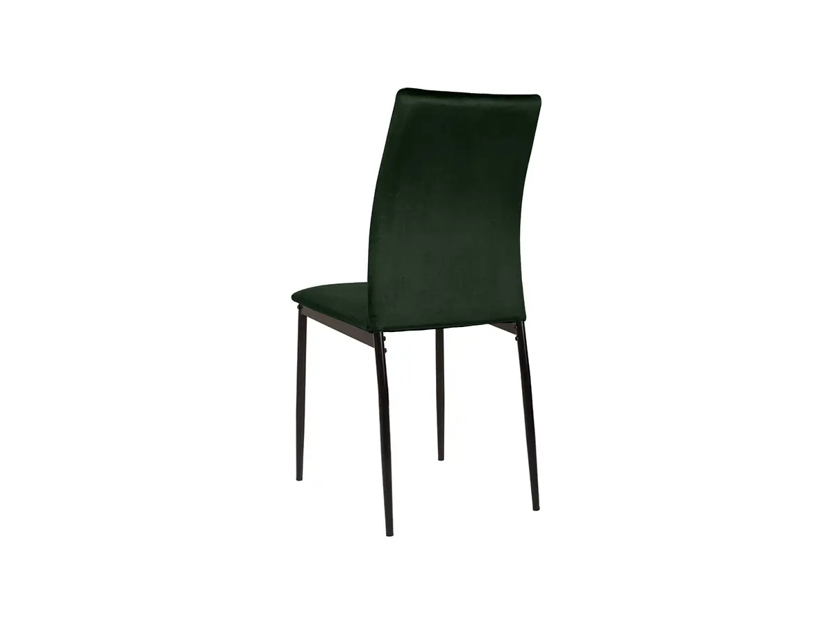 Silla tapizada Weyer de terciopelo verde oscuro