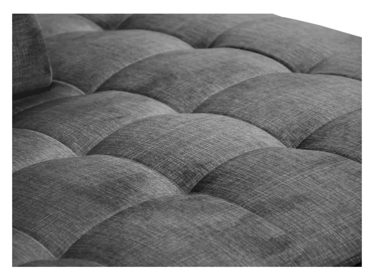 Sofá rinconera derecho Aragon convertible con reposacabezas y asiento regulables gris