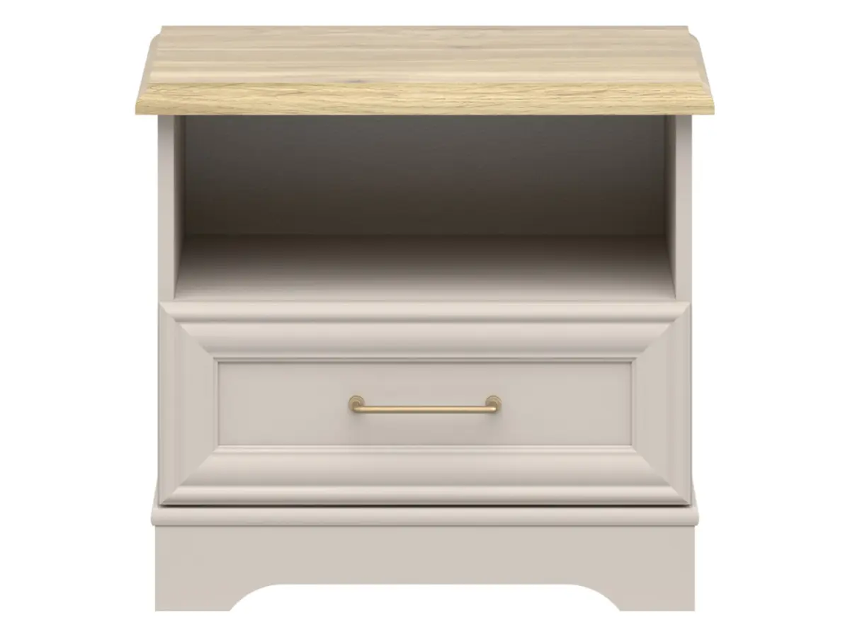 Mesita de noche Anga 54 cm con cajón cachemira/roble mauvella
