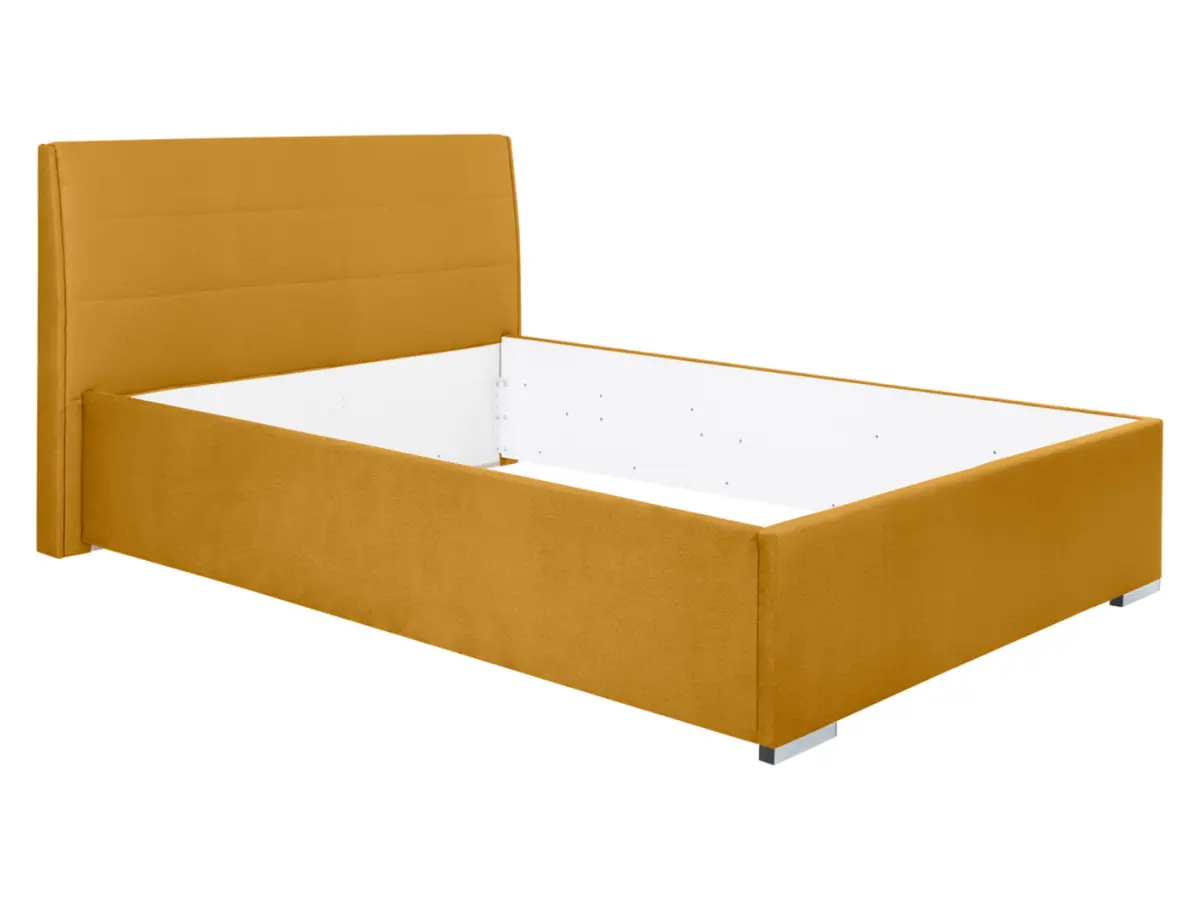 Cama tapizada Cosala III 140x200 amarilla