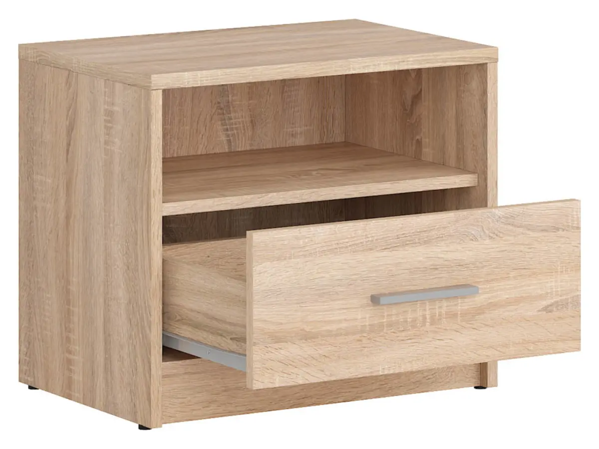 Mesita de noche Nepo Plus 49 cm con cajón roble sonoma