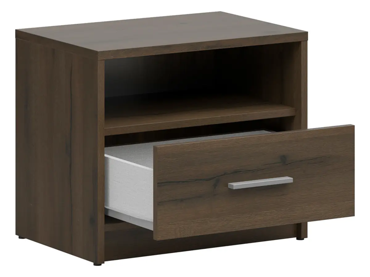 Mesita de noche Nepo Plus 49 cm con cajón roble noble
