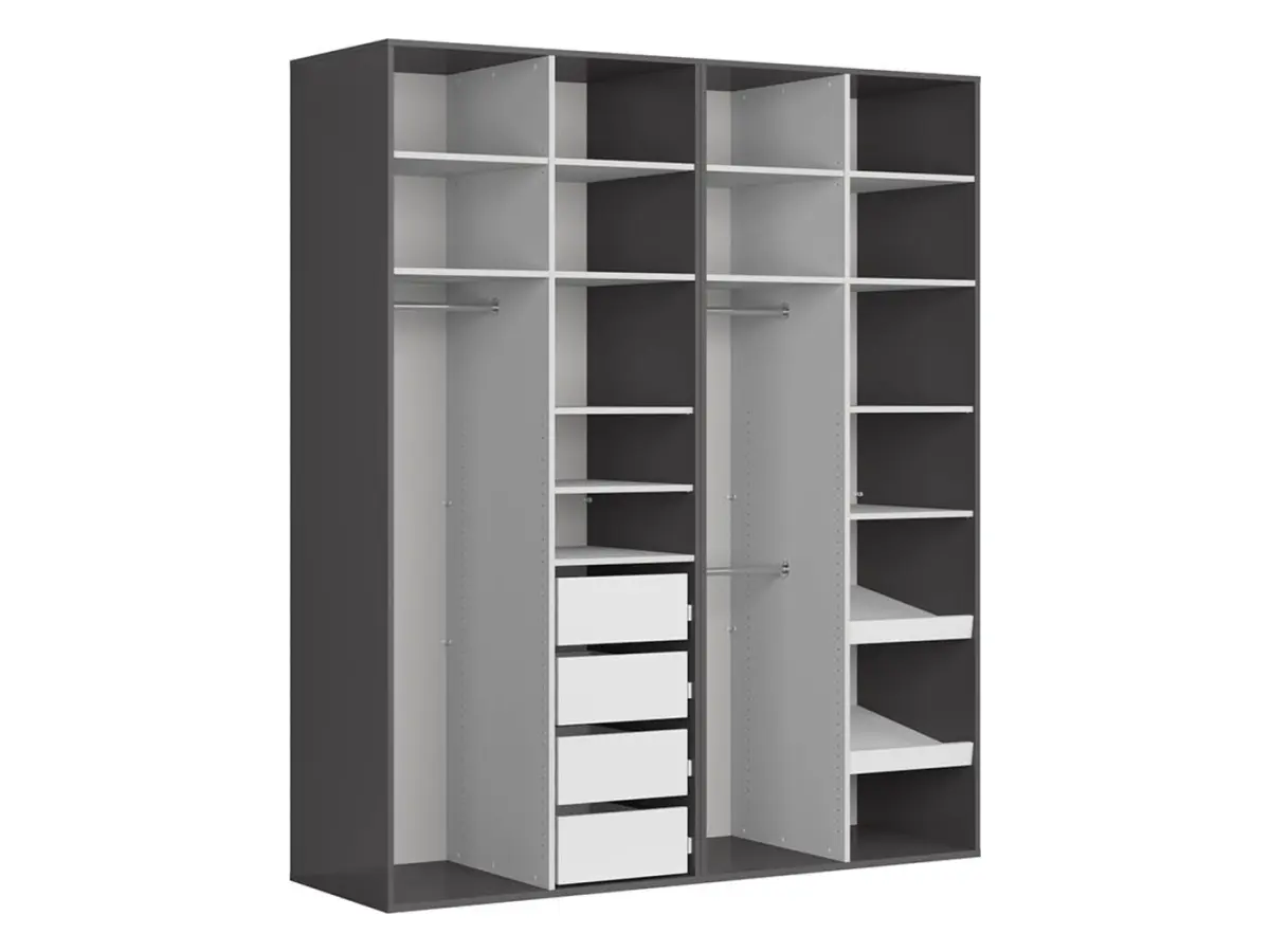Armario modular Flex 200 cm con puertas grafito
