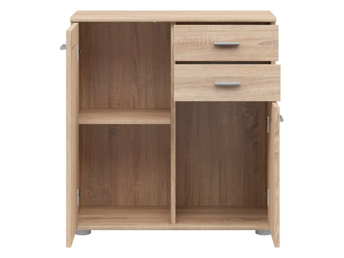 Cómoda Noeda 71 cm con 2 puertas y 2 cajones roble sonoma