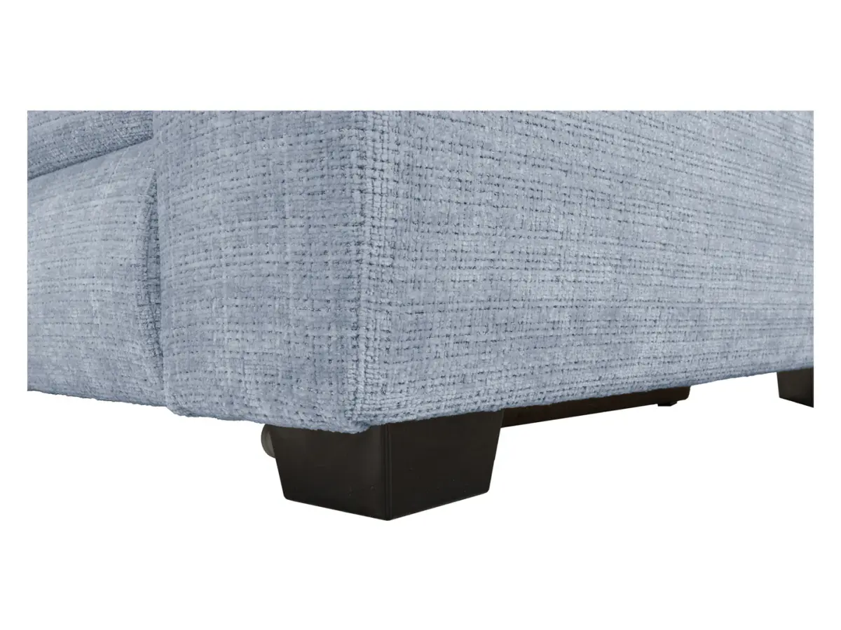 Sofá rinconera izquierdo Aguda convertible con arcón azul