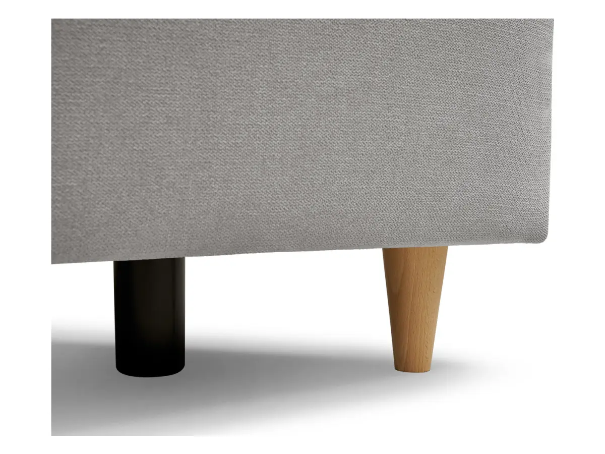 Sofá de tres plazas Sun con función de cama y contenedor gris