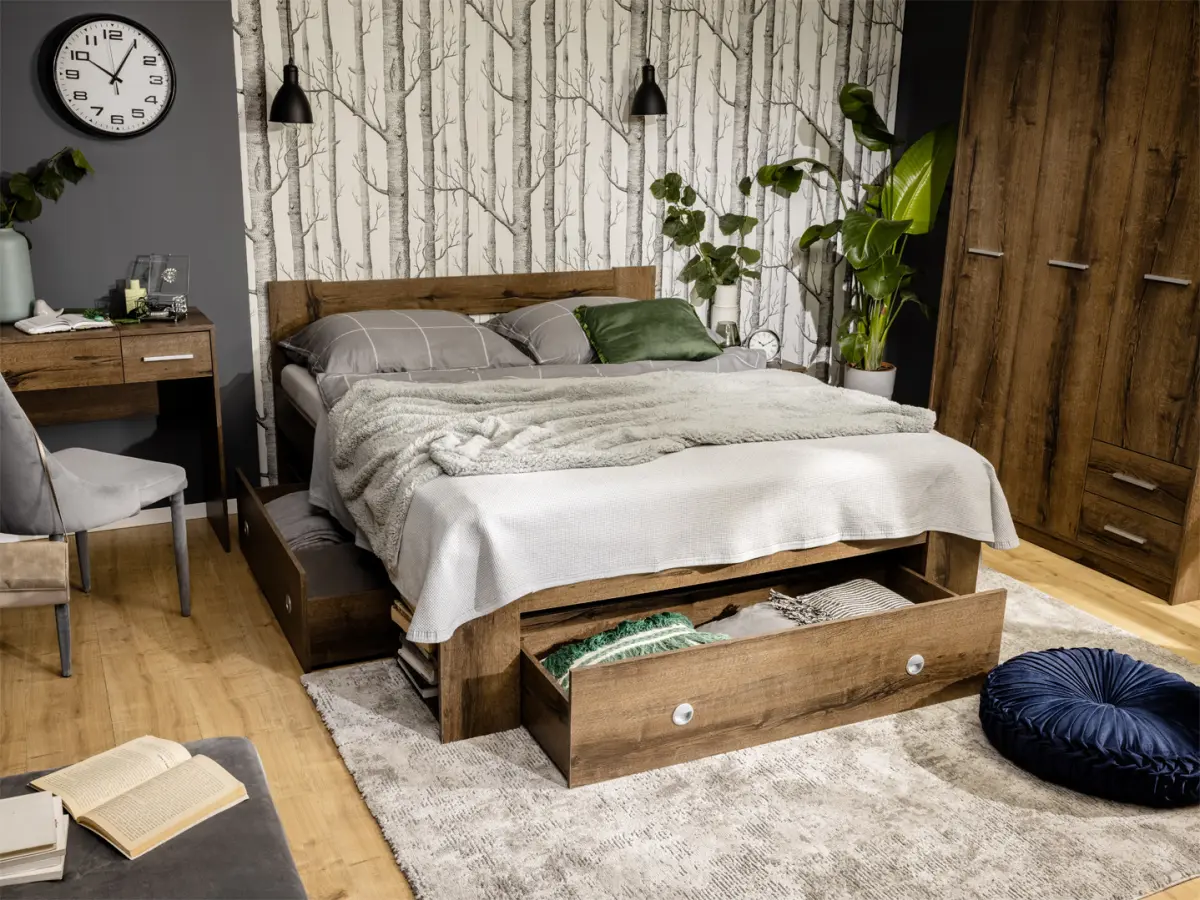 Drawers for bed Nepo Plus 160 noble oak