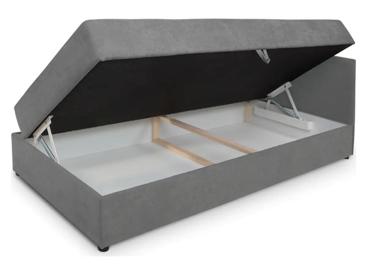 Sofá cama Kelo con arcón gris