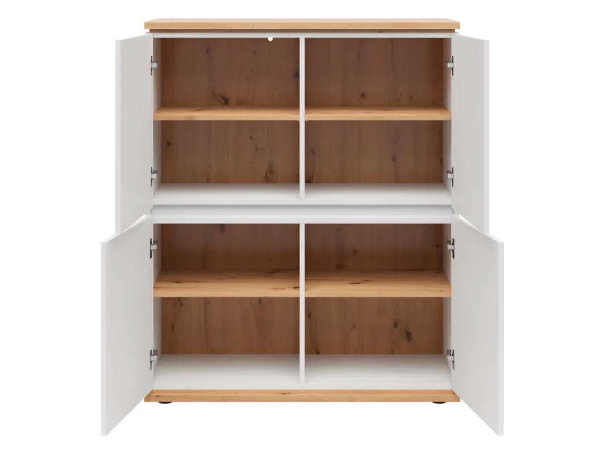 Armario Yamael 100 cm con 4 puertas blanco