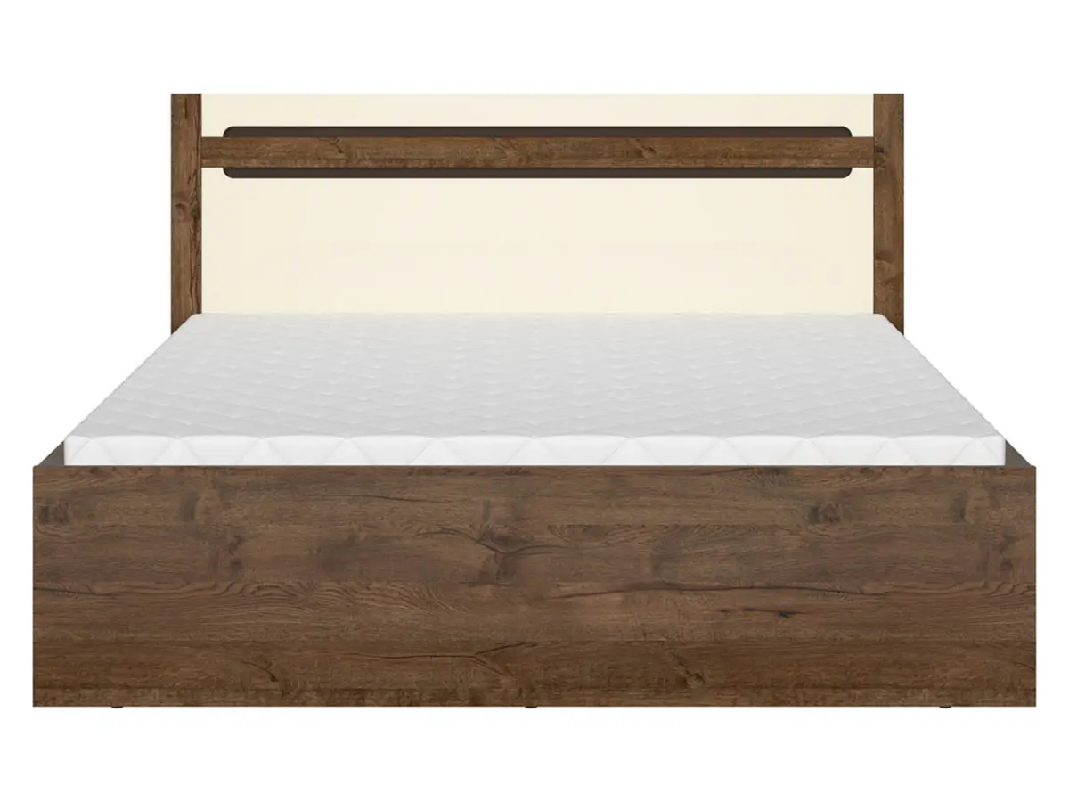 Cama Ruso 160x200 con contenedor y somier roble april