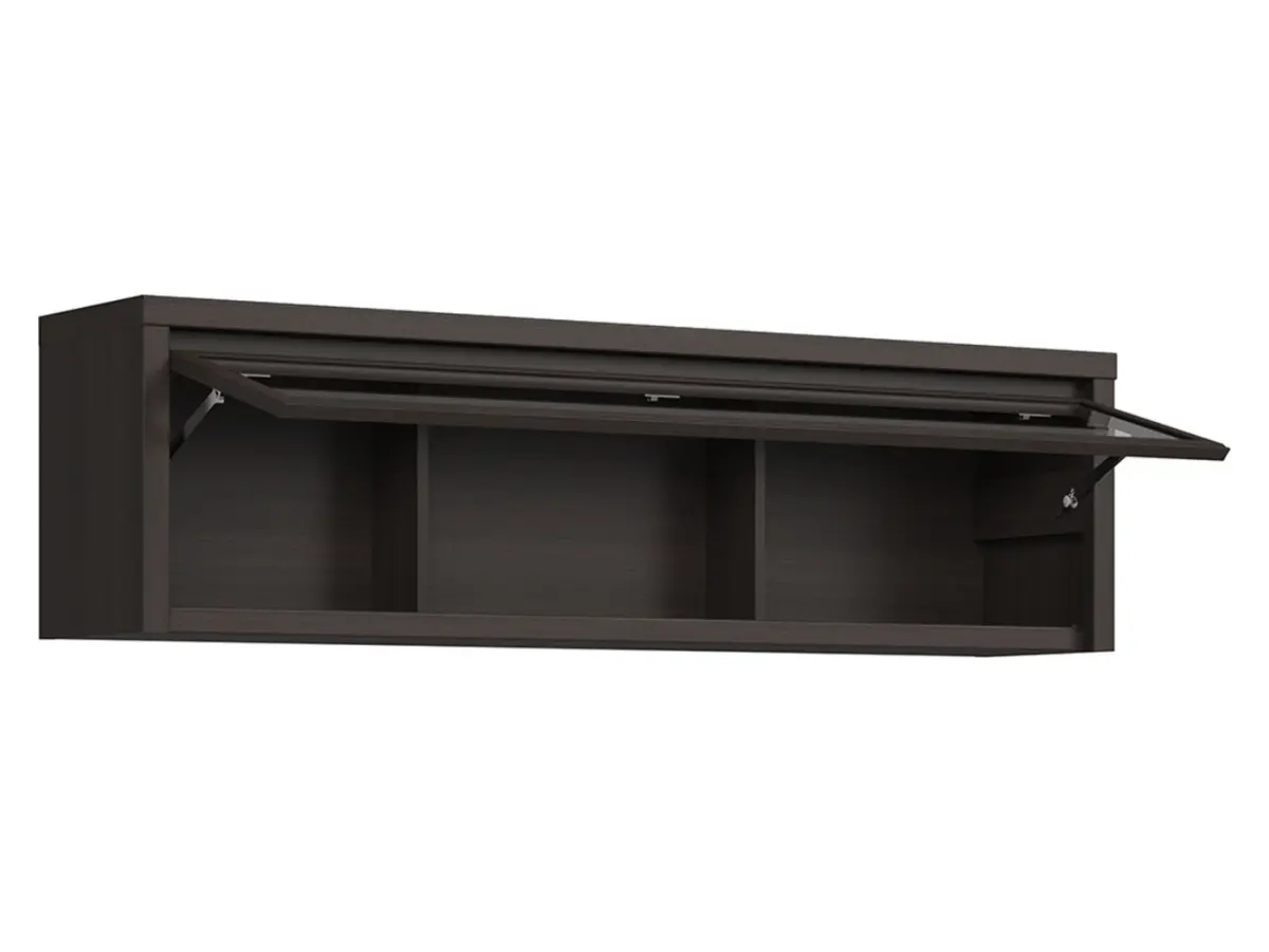 Vitrina suspendida Kaspian 144 cm con puertas wenge