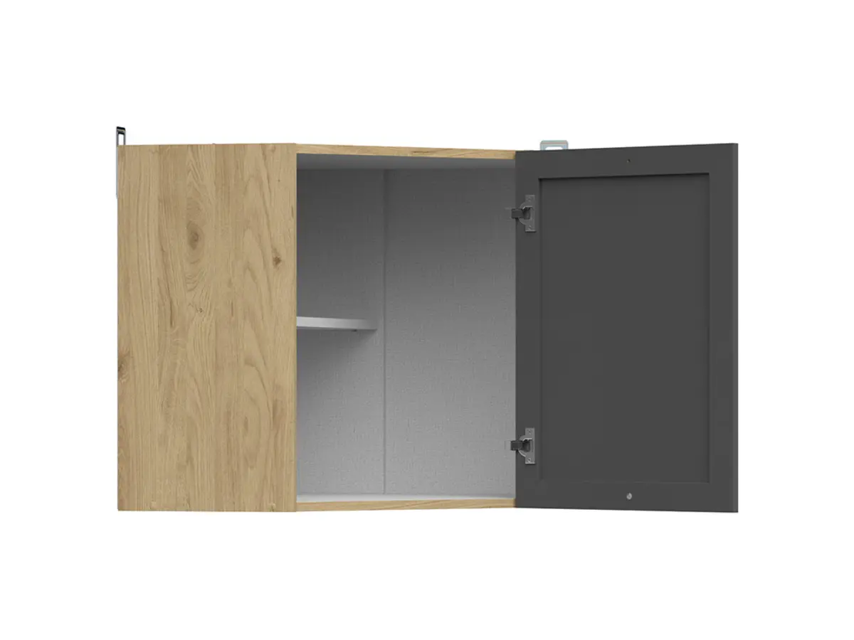 Armario de cocina superior Junona Line 60 cm rinconero izquierdo/derecho roble bernstein/grafito
