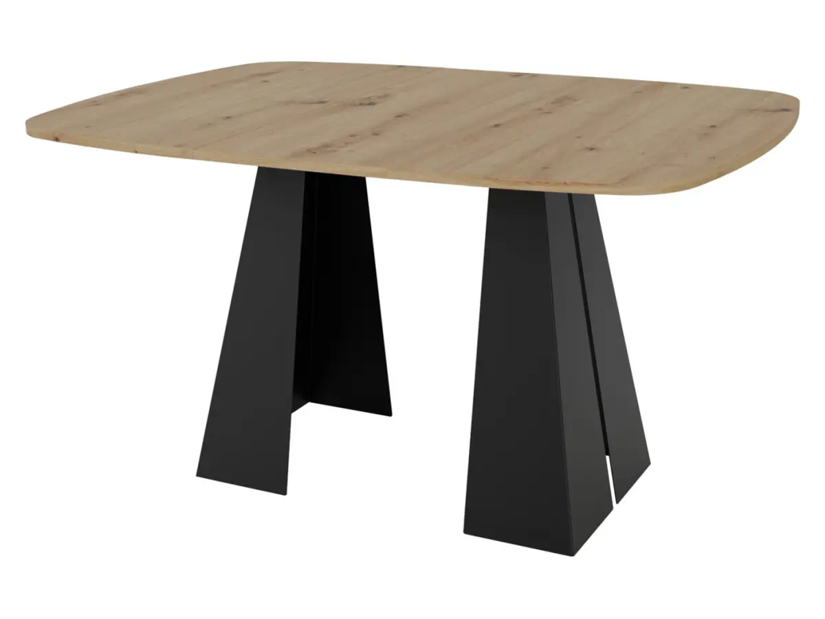 Mesa extensible Dango 100-176/76 roble artisan negro