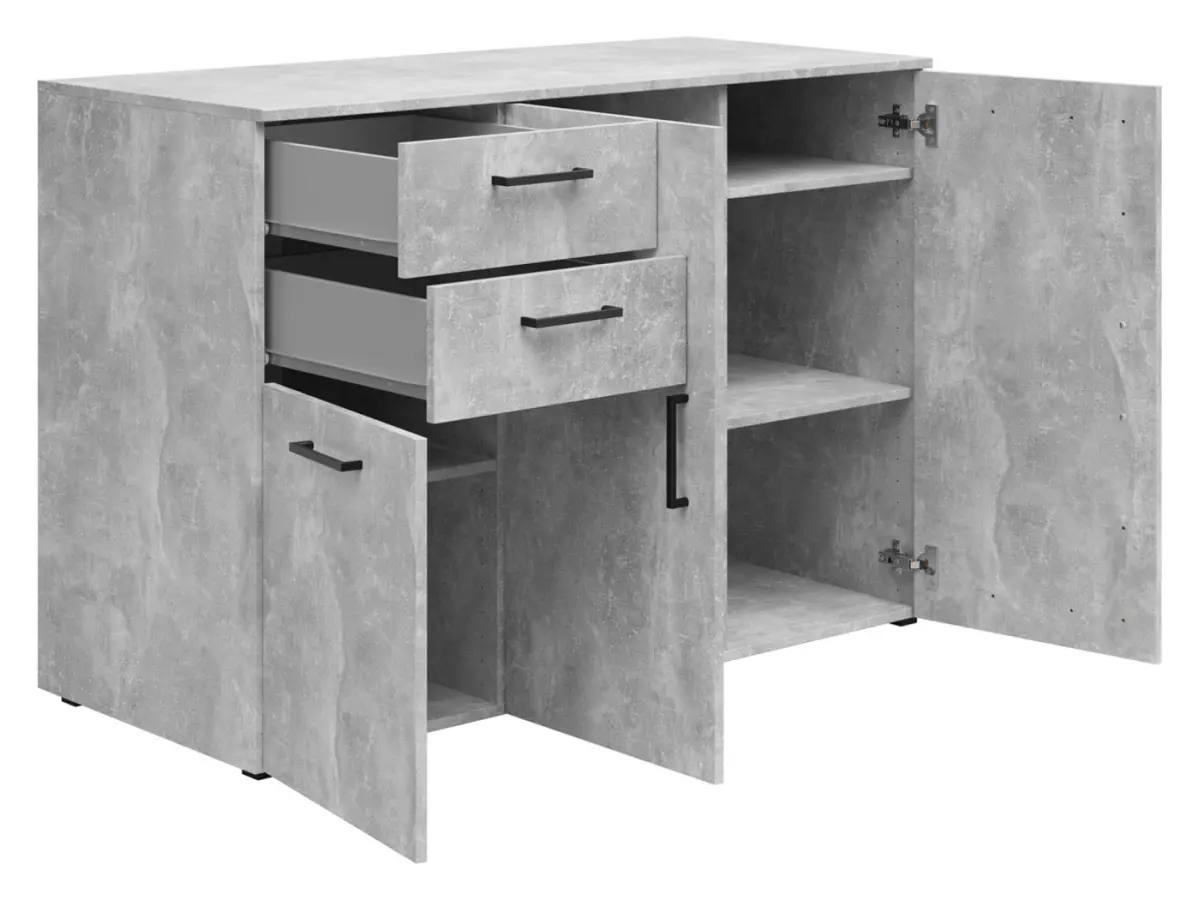 Комод MultiDo120 см з 3 дверцятами та 2 шухлядами світлий ательє