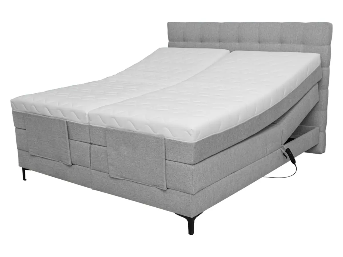 Cama continental Falcon 160x200 con regulación eléctrica gris