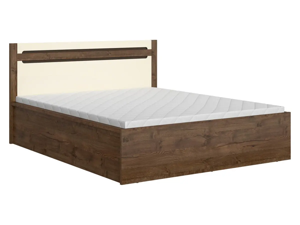 Cama Ruso 160x200 con contenedor y somier roble april