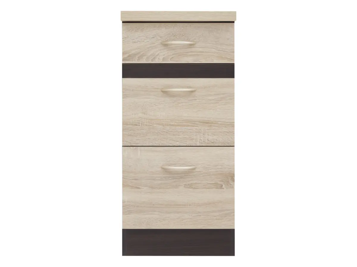 Armario de cocina inferior Junona Line 40 cm con cajones roble sonoma con encimera